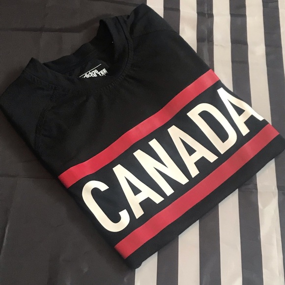 Adidas Prime Tee Youth Size Medium Olympic Games Team Canada Stretch Sport Shirt - Picture 4 of 17